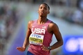 第18回世界陸上オレゴン大会、男子200メートル予選に臨む米国のエリヨン・ナイトン（2022年7月18日撮影）。(c)Jewel SAMAD / AFP