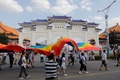 台北で行われた性的少数者（LGBT）のパレードの参加者（2018年10月27日撮影）。(c)Daniel Shih / AFP