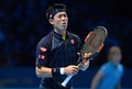 男子テニス、ATPワールドツアー・ファイナル5日目。試合に臨む錦織圭（2015年11月19日撮影）。(c)AFP/GLYN KIRK