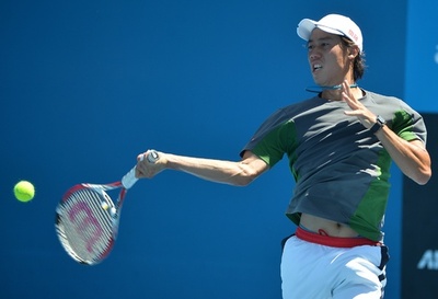 錦織が全豪オープンに向けてトレーニング