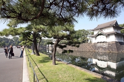 皇居の堀を全裸の英国人泳ぐ