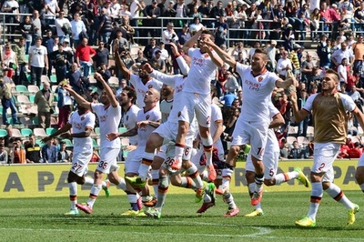 ASローマが勝利、首位ユーベとの勝ち点差詰める