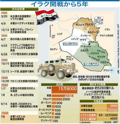【図解】イラク開戦から5年