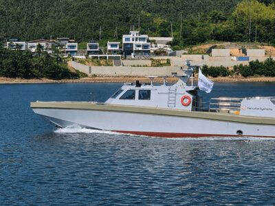 韓国ハンファシステム、30トン級無人水上艇を進水…AI自律航行とグローバル規格検証で世界市場へ本格始動