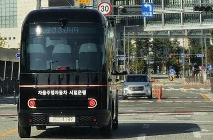 世宗市で試験運行中の自動運転車(c)KOREA WAVE