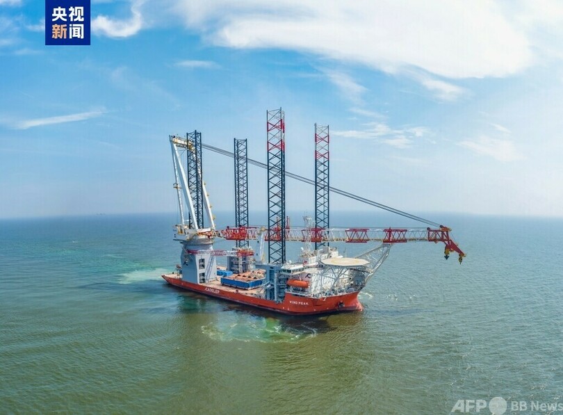 ペイロード1万7600トン超の次世代洋上風力発電設置船が完成　中国