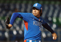 4回を投げ5安打3失点を喫した韓国の先発%%Won Jun Chang%%。(c)AFP/SAM YEH
