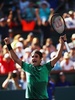 テニス、BNPパリバ・オープン、男子シングルス決勝。勝利を喜ぶロジャー・フェデラー（2017年3月19日撮影）。(c)AFP/Clive Brunskill