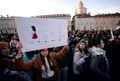 イタリア・トリノで開催された地球温暖化対策を求める運動「フライデーズ・フォー・フューチャー」のデモ（2019年12月13日撮影）。(c)Filippo MONTEFORTE / AFP