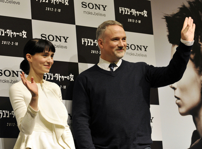 『ドラゴン・タトゥーの女』来日会見、フィンチャー監督とルーニー・マーラが登場