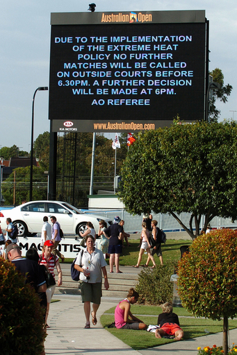 ＜テニス 07全豪オープン＞猛暑のためEHPが大会史上初めて実施される - オーストラリア