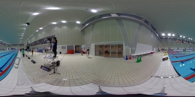 【360°パノラマ】武蔵野の森総合スポーツプラザ、近代五種のプール会場③