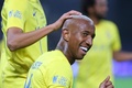 サッカー国際親善試合、アル・ナスル対インテル・マイアミ。得点を喜ぶアル・ナスルのタリスカ（2024年2月1日撮影）。(c)Fayez NURELDINE / AFP