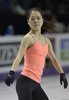 世界フィギュアスケート選手権（ISU World Figure Skating Championships 2013）の開幕を控え、大会が開催されるカナダ・オンタリオ（Ontario）州ロンドン（London）のバドワイザー・ガーデンズ（Budweiser Gardens）で11日、女子シングルの出場選手が練習を行った。

練習に臨む鈴木明子（Akiko Suzuki、2013年3月11日撮影）。(c)AFP/Brendan SMIALOWSKI