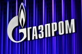 ロシア・サンクトペテルブルクで撮影されたロシア国営天然ガス企業ガスプロムのロゴ（2022年6月15日撮影、資料写真）。(c)Olga MALTSEVA / AFP