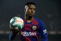 19-20スペイン1部リーグ第10節、FCバルセロナ対レアル・マドリード。ボールを手にするFCバルセロナのアンス・ファティ（2019年12月18日撮影）。(c)LLUIS GENE / AFP