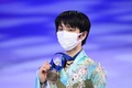 フィギュアスケート世界選手権、男子シングル・フリースケーティング（FS）。3位に入った羽生結弦（2021年3月27日撮影）。(c)Jonathan NACKSTRAND / AFP