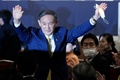 自民党の新総裁に選出された菅義偉官房長官（2020年9月14日撮影）。(c)Eugene Hoshiko / POOL / AFP