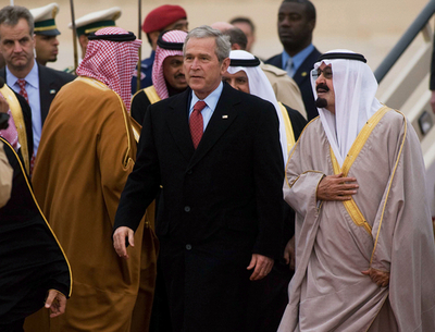 米大統領がサウジ初訪問、国王と会談
