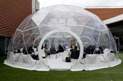 歩き疲れたらリラックスゾーンへ、モバイル・ワールド・コングレス