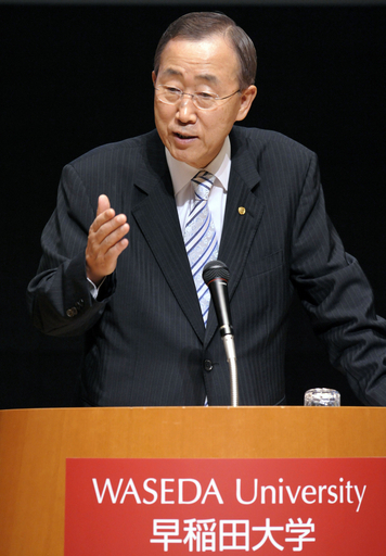 国連事務総長が都内で講演、日本の若者にメッセージ