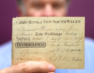 豪州大陸で初めて発行された希少紙幣、競売へ