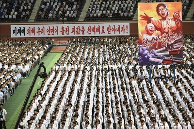 朝鮮戦争勃発から74年 北朝鮮で反米集会