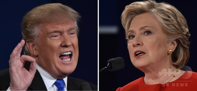 クリントン、トランプ両氏、初の直接対決で火花 米大統領選