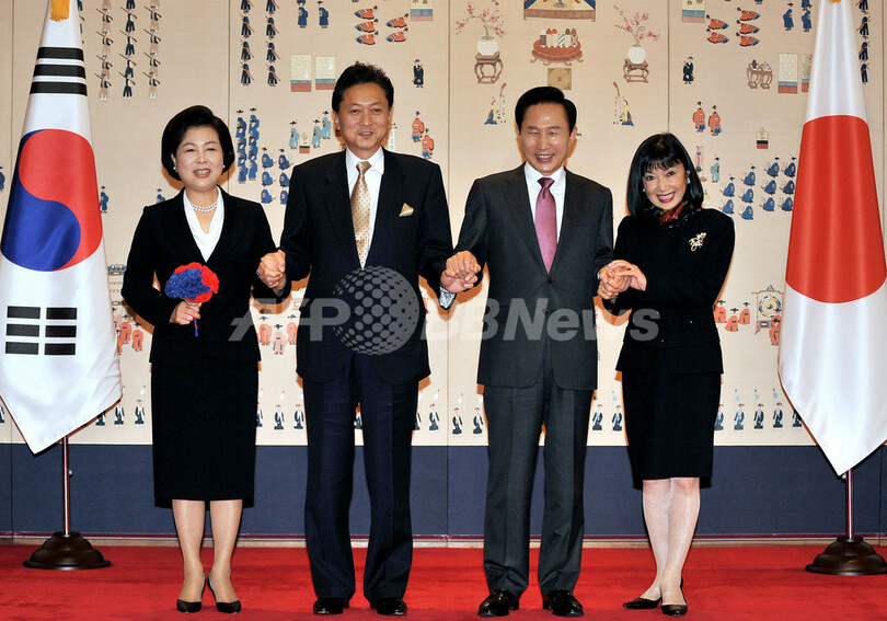 鳩山首相が初訪韓、李大統領と対北朝鮮で連携を確認