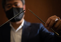 フェンシングの折れた剣（2022年5月19日撮影）。(c)AFPBB News/Yoko Akiyoshi