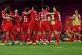 サッカーAFC女子アジアカップ決勝、中国対韓国。勝利を喜ぶ中国の選手（2022年2月6日撮影）。(c)Indranil MUKHERJEE / AFP