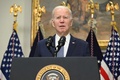 米ホワイトハウスで、米銀行システムについて演説したジョー・バイデン大統領（2023年3月13日撮影）。(c)SAUL LOEB / AFP