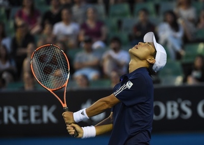 添田、ベルダスコに屈し2回戦敗退 全豪オープン