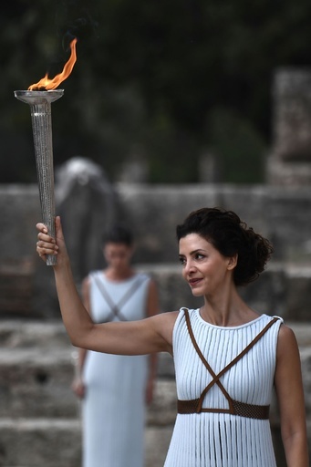 平昌冬季五輪、ギリシャ神殿で聖火採火式のリハーサル