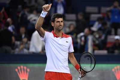 ジョコビッチがズベレフ一蹴し上海マスターズ決勝へ、世界2位浮上へ