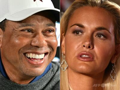 トランプ氏の元義理の娘、逮捕された交際中ウッズへ「愛」のメッセージ