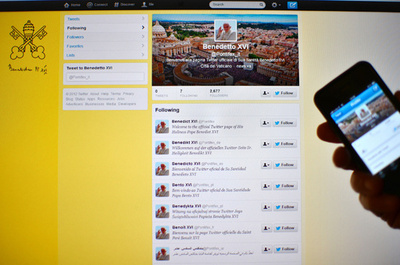 ローマ法王がツイッター公式アカウント開設