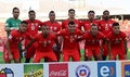 2018年サッカーW杯ロシア大会、南米予選、チリ対ベネズエラ。試合前の写真撮影に臨むチリの選手（2017年3月28日撮影）。(c)AFP/Martin BERNETTI