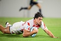ラグビー、パシフィック・ネーションズカップ決勝、フィジー対日本。トライを決めるディラン・ライリー（2024年9月21日撮影）。(c)Philip FONG/ AFP