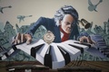 ルートウィヒ・ベートーベンを描いた壁画。独西部ボンで（2019年12月13日撮影）。(c)INA FASSBENDER / AFP
