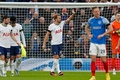 サッカーイングランドFAカップ3回戦、トッテナム・ホットスパー対ポーツマス。ゴールを喜ぶトッテナム・ホットスパーのハリー・ケイン（中央、2023年1月7日撮影）。(c)Ian Kington / AFP
