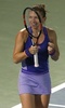 テニス、ドバイ・テニス選手権、女子シングルス準決勝。勝利を喜ぶシモナ・ハレプ（2015年2月20日撮影）。(c)AFP/KARIM SAHIB