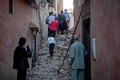 地震に見舞われたモロッコ・マラケシュの旧市街（2023年9月9日撮影）。(c)FADEL SENNA / AFP