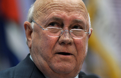 マンデラ氏釈放宣言から20周年、アパルトヘイト体制最後の大統領が演説