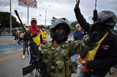 コロンビア第3の都市で衝突、反政府デモの死者59人に