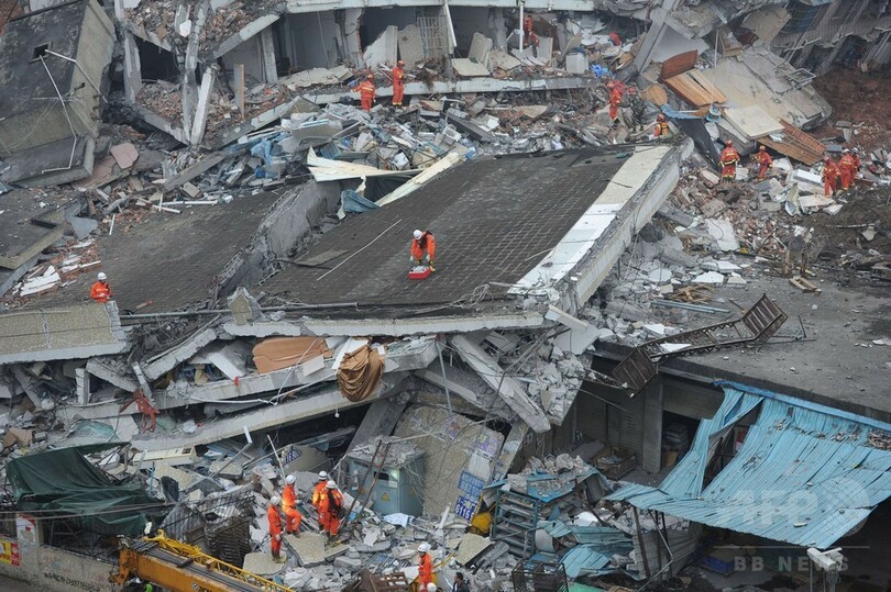 中国の土砂崩れ、不明者91人に ガス爆発も発生