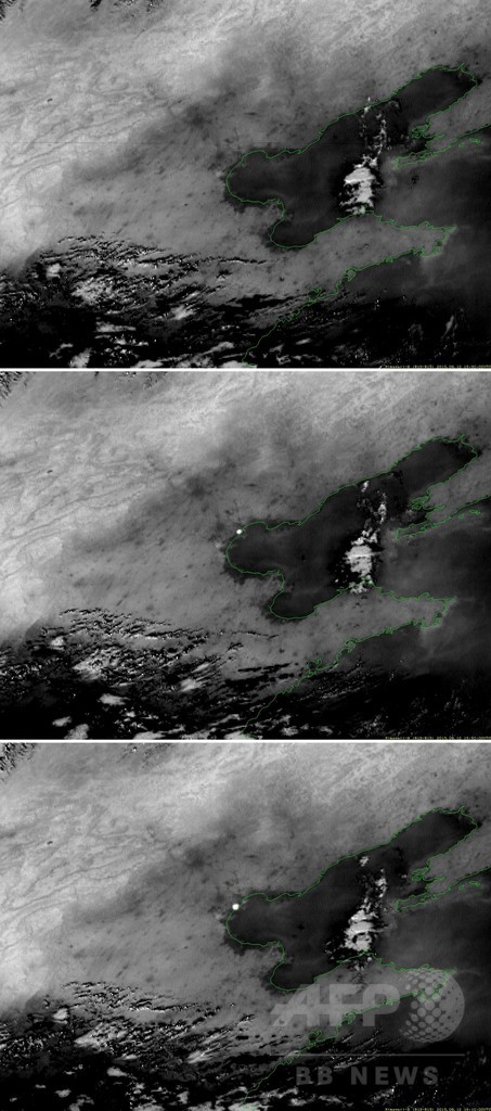 気象衛星が捉えた中国・天津の大爆発、気象庁