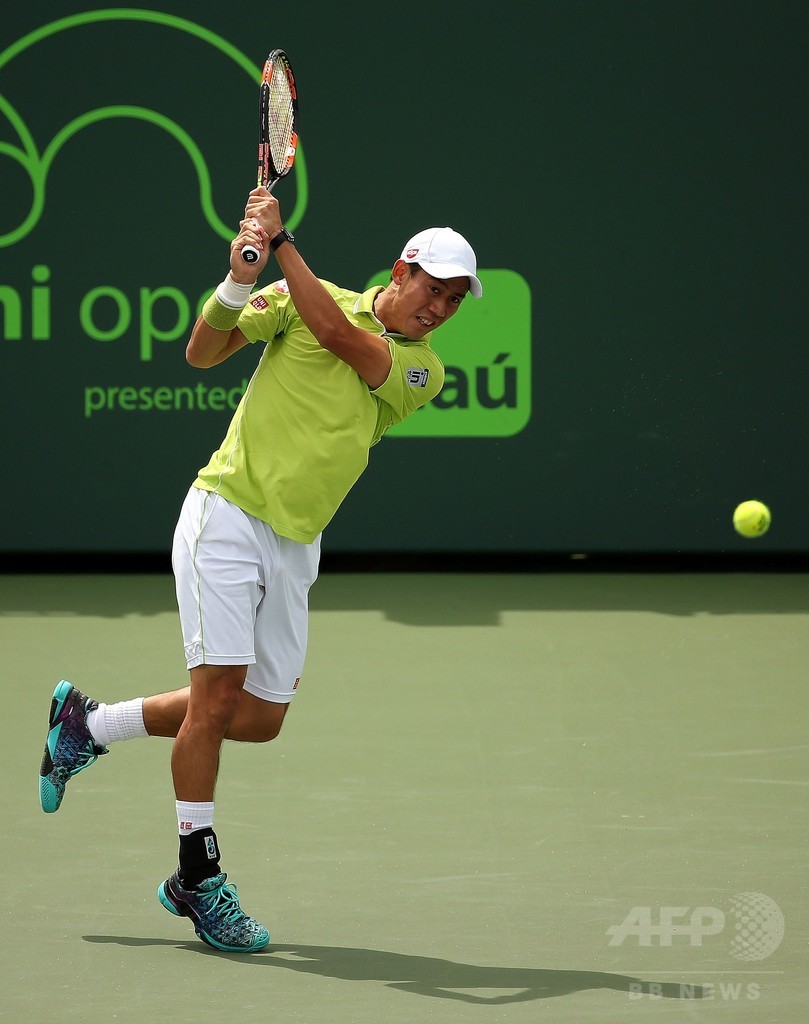 錦織、ユーズニー退け初戦突破 マイアミ・オープン