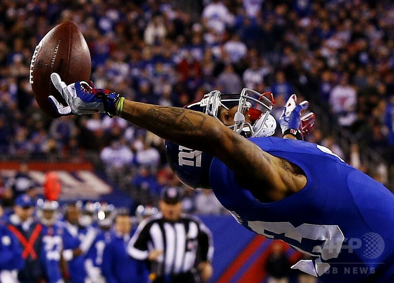 ジャイアンツのベッカム、NFL史上に残るスーパーキャッチに成功