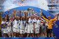 2019年のサッカー女子W杯フランス大会を制した米国代表（2019年7月7日撮影）。(c)FRANCK FIFE / AFP